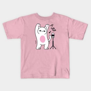 Poker Face Cat Dance Kids T-Shirt